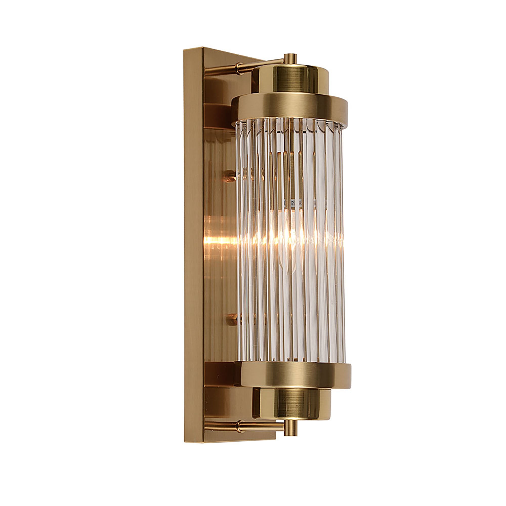 Cambridge Gold and Clear Glass 400mm Wall Light