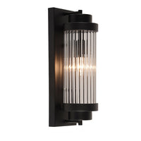 Thumbnail for Cambridge Black and Clear Glass 400mm Wall Light
