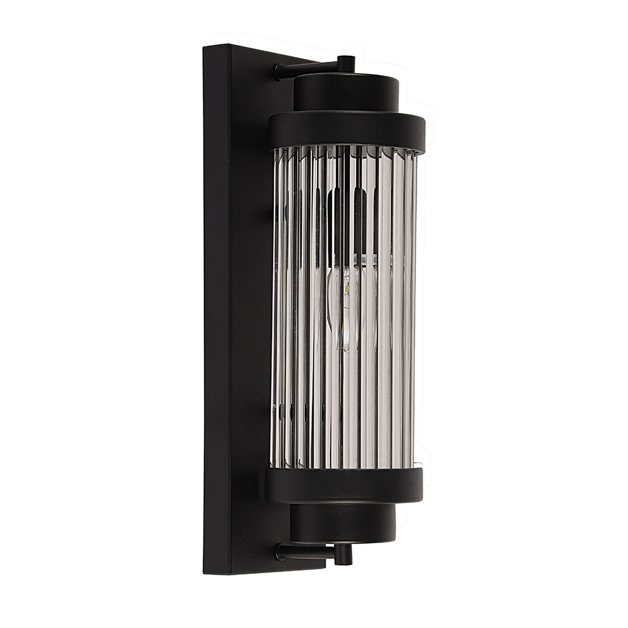Cambridge Black and Clear Glass 400mm Wall Light