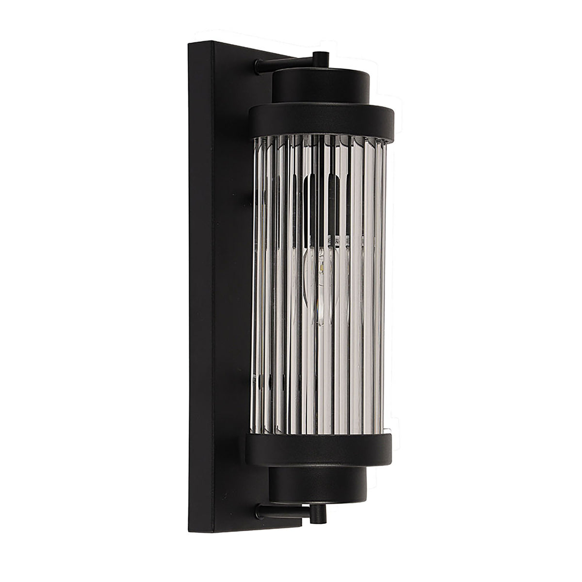 Cambridge Black and Clear Glass 400mm Wall Light