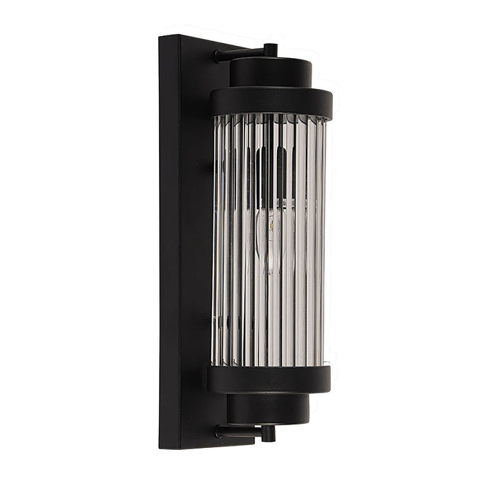 Cambridge Black and Clear Glass 400mm Wall Light