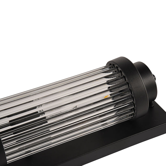 Cambridge Black and Clear Glass 400mm Wall Light