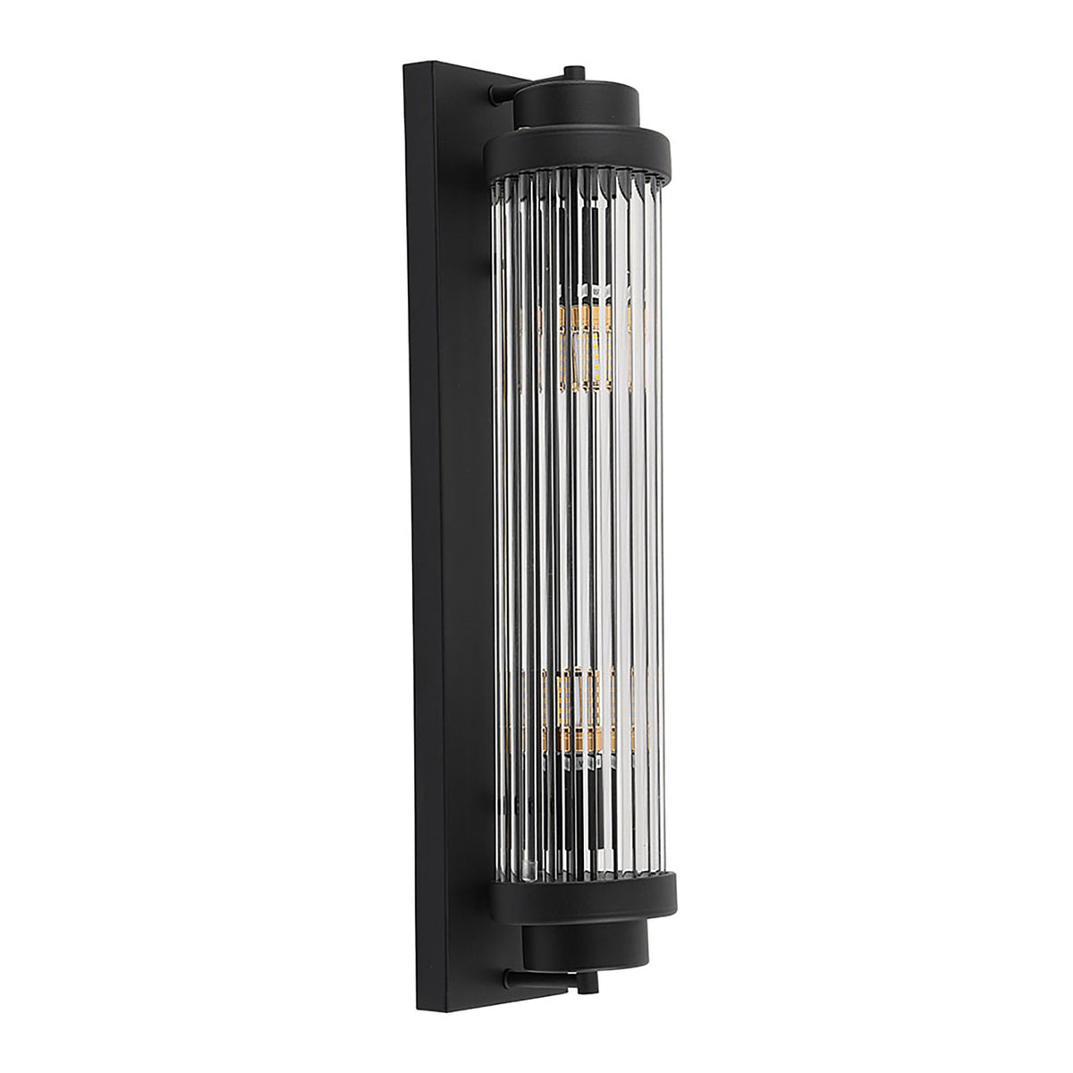 Cambridge Black and Clear Glass 600mm Wall Light