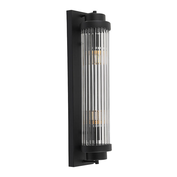 Cambridge Black and Clear Glass 600mm Wall Light