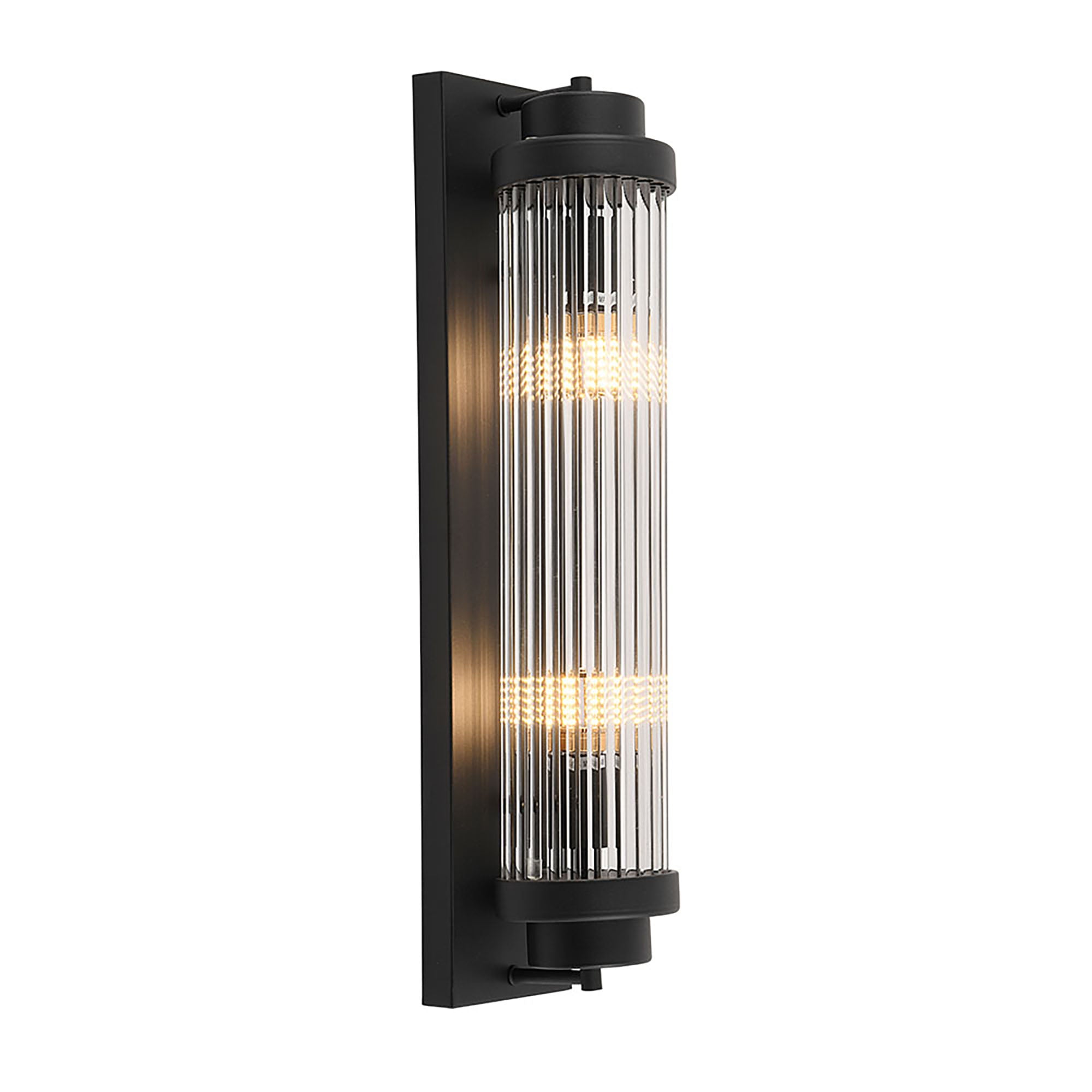 Cambridge Black and Clear Glass 600mm Wall Light