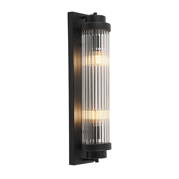 Cambridge Black and Clear Glass 600mm Wall Light