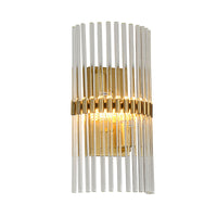 Thumbnail for Chloe Gold and Clear Glass Wall Light