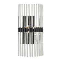 Thumbnail for Chloe Black and Clear Glass Wall Light