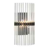 Thumbnail for Chloe Black and Clear Glass Wall Light