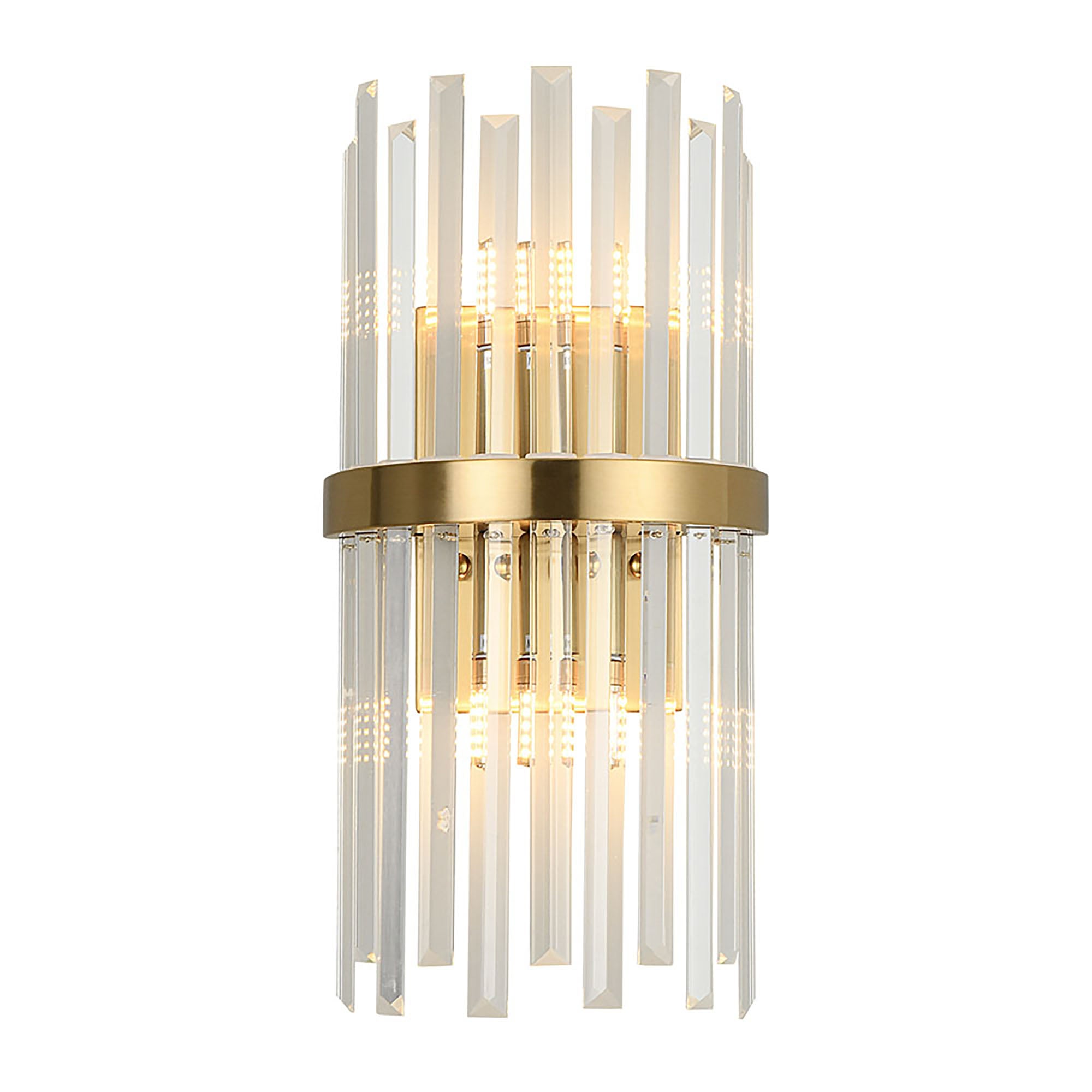 Oxford Gold and Clear Glass Wall Light
