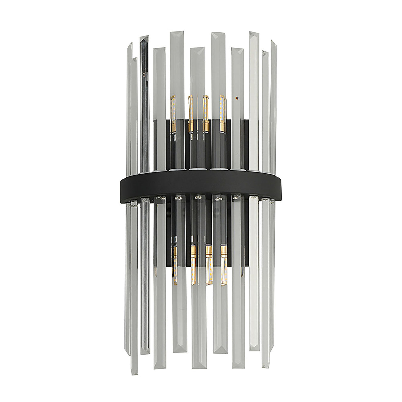 Oxford Black and Clear Glass Wall Light