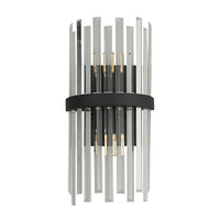 Thumbnail for Oxford Black and Clear Glass Wall Light