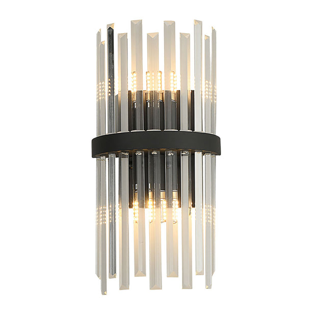 Oxford Black and Clear Glass Wall Light