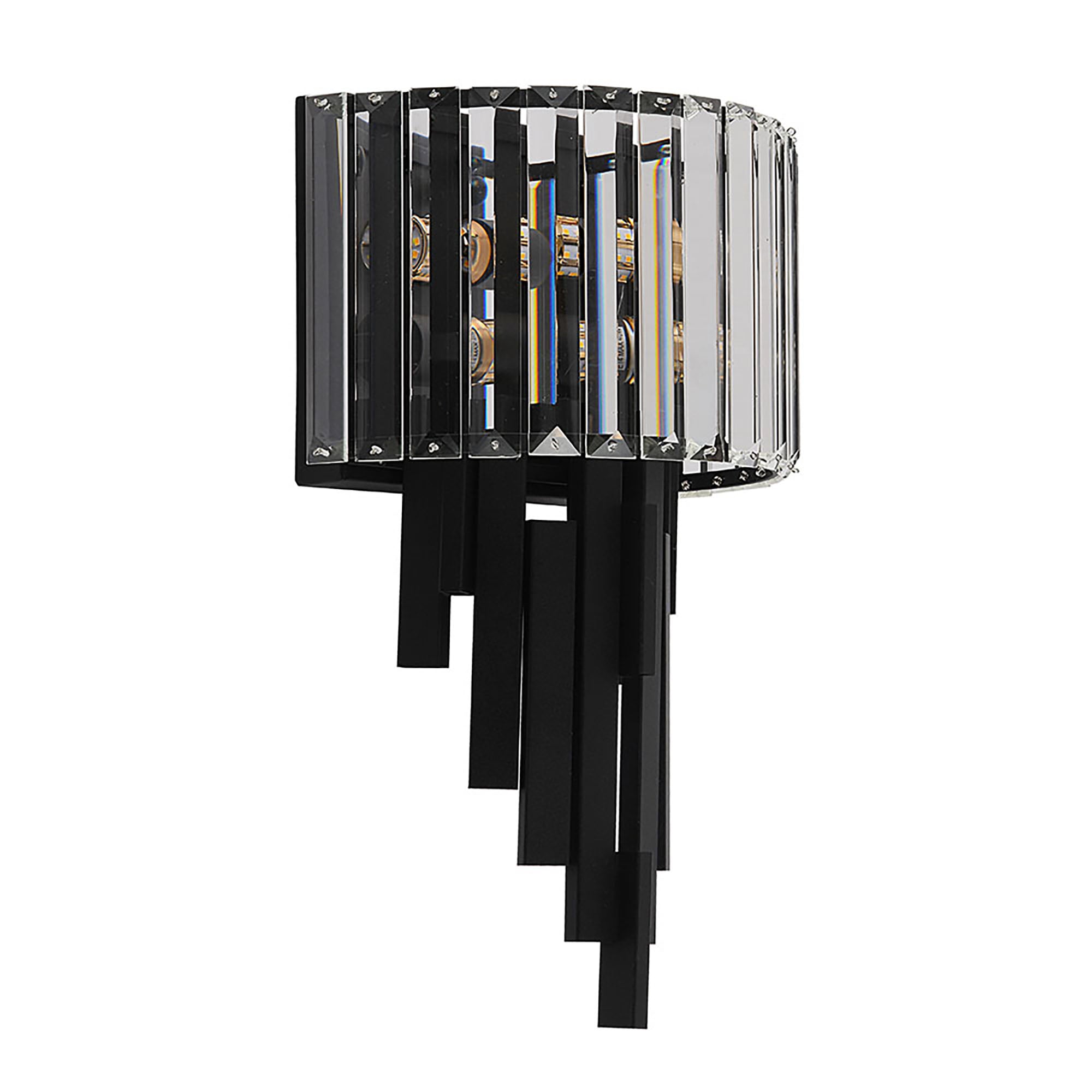 Imperiel Black and Clear Glass Wall Light