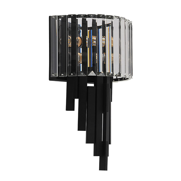 Imperiel Black and Clear Glass Wall Light