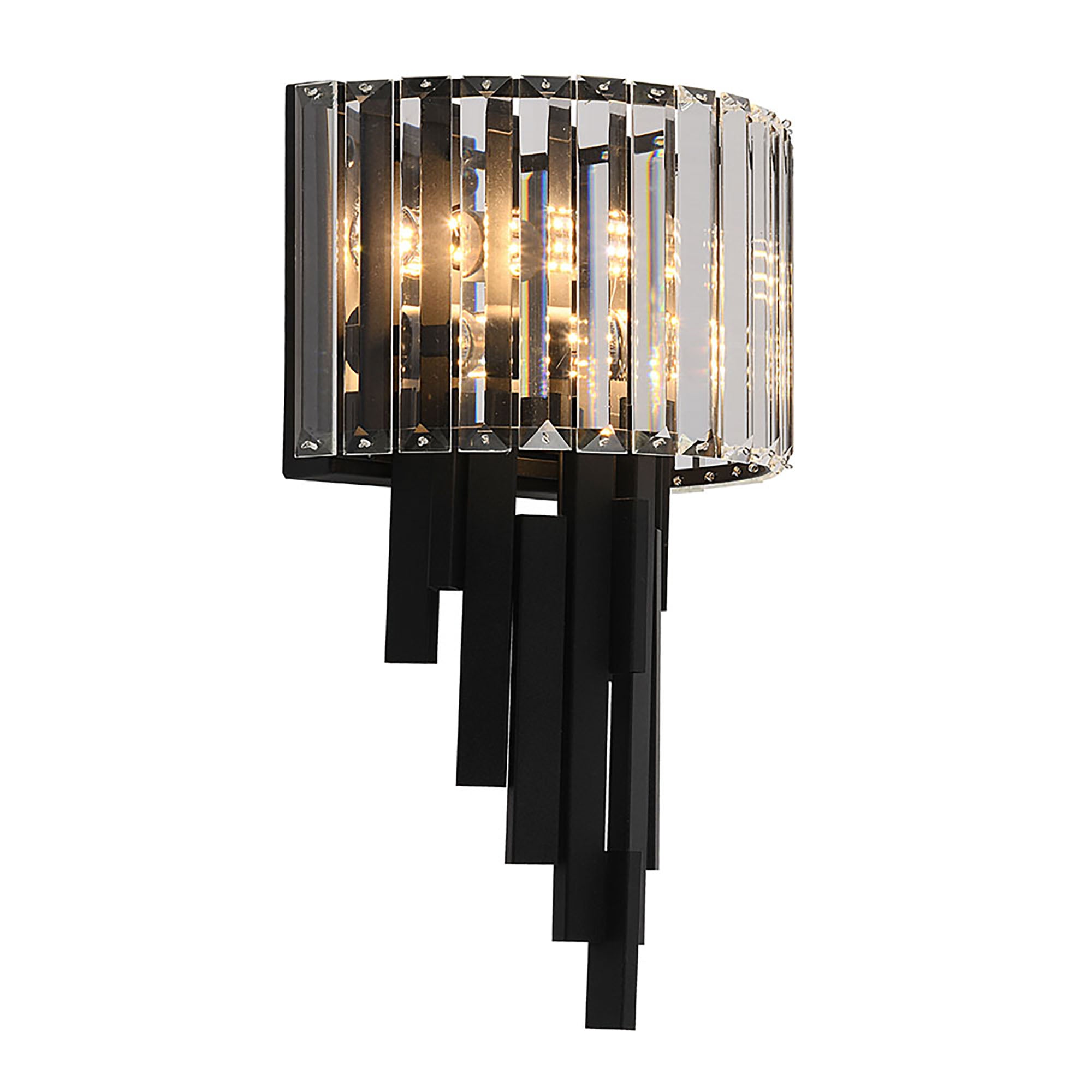 Imperiel Black and Clear Glass Wall Light