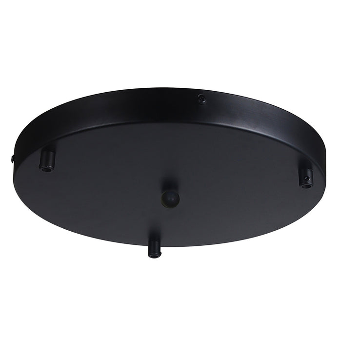 3 Light Round Base - Black
