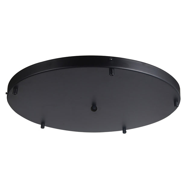5 Light Round Base - Black
