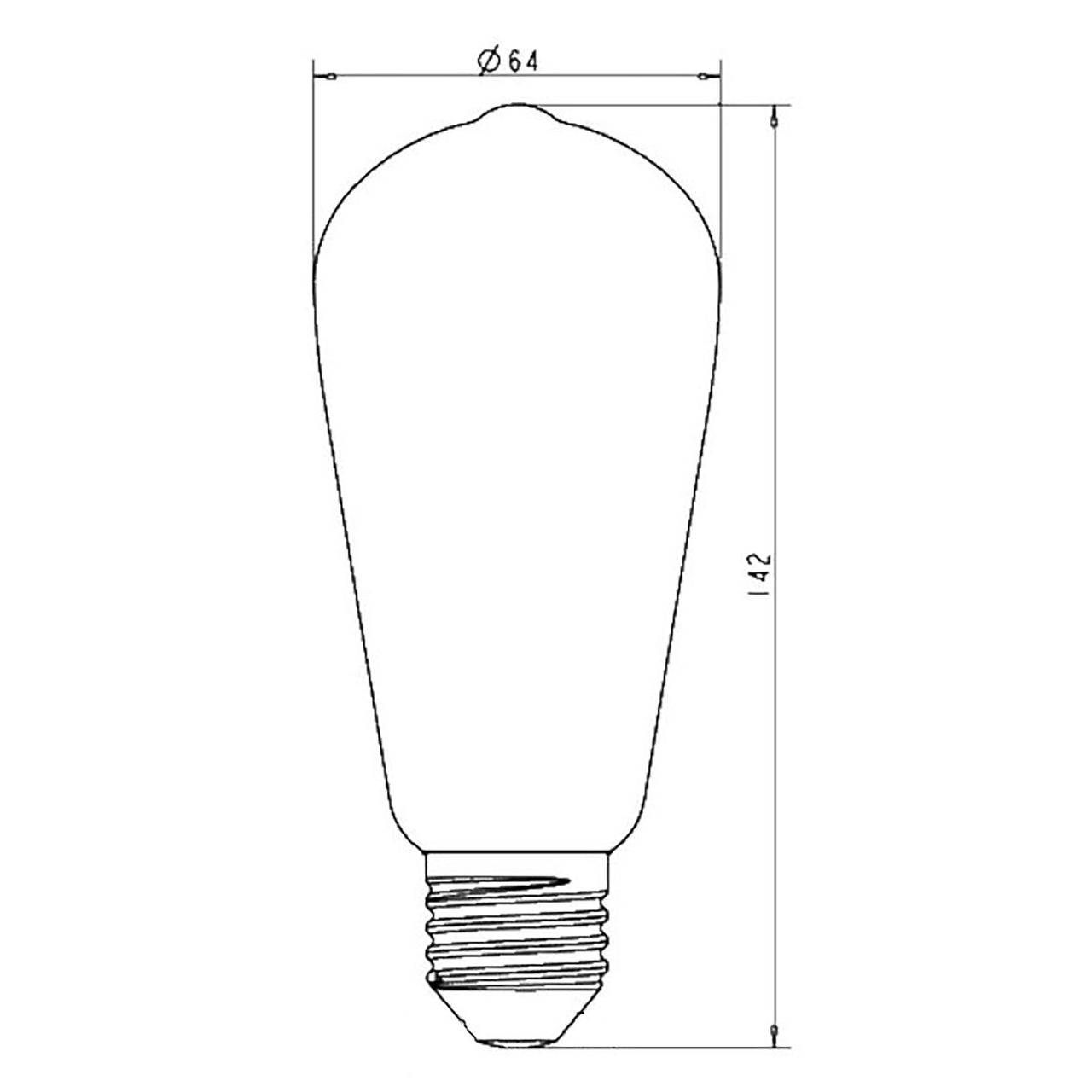 Pear ST64 8w LED Filament - Dim - E27 - 2700K