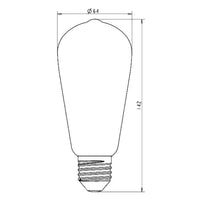 Thumbnail for Pear ST64 8w LED Filament - Dim - E27 - 2700K