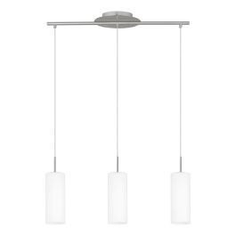 Troy 3 Hanging Light 3X60W E27 Satin Nickel/Opal