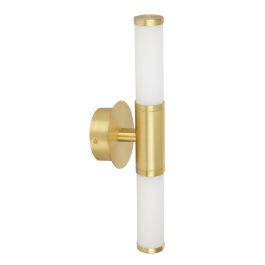 Palmera 1 Wall Light 2X4.5W LED Matt Brass/Opal
