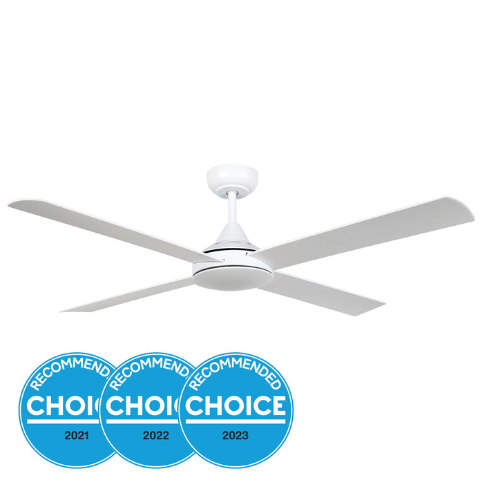 Eglo Stradbroke 52 inch white ceiling fan with CHOICE Recommended badges