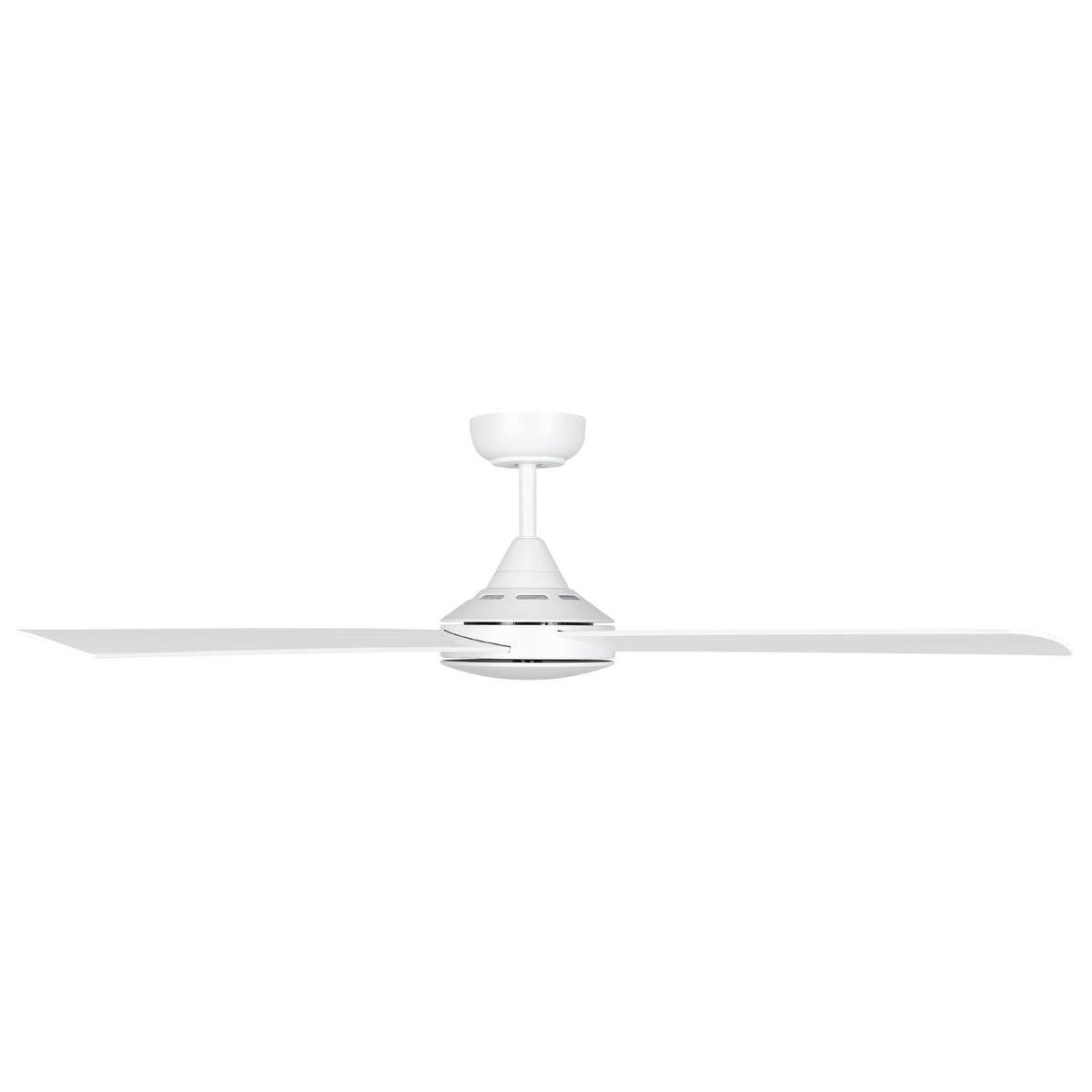 Eglo Stradbroke 52 inch white ceiling fan, side profile showing low-profile design