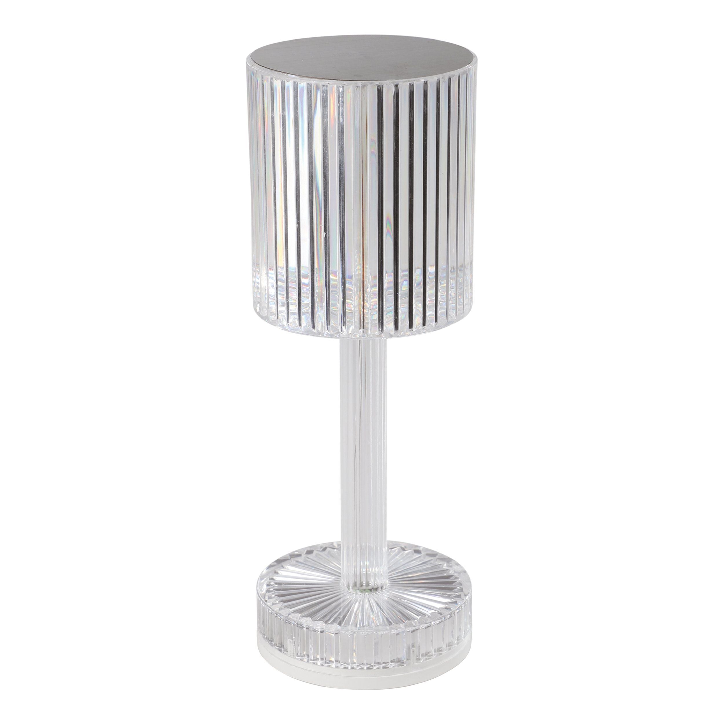 Lucignano Clear/Chrome 0.6W RGB Rechargeable Table Lamp