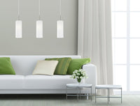 Thumbnail for Troy 3 Light Pendant Light in Satin Nickel with Opal Glass