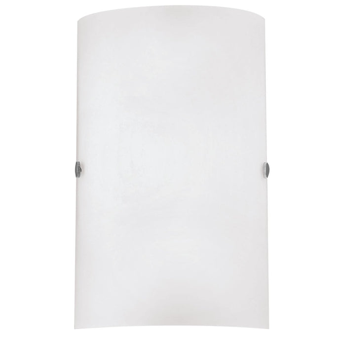 Troy 1 Light Wall Light in Satin Nickel with Opal Glass
