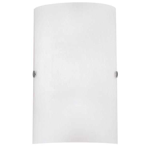 Troy 1 Light Wall Light in Satin Nickel with Opal Glass