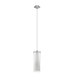 Pinto 1 Light Twin Glass Pendant Light in Chrome