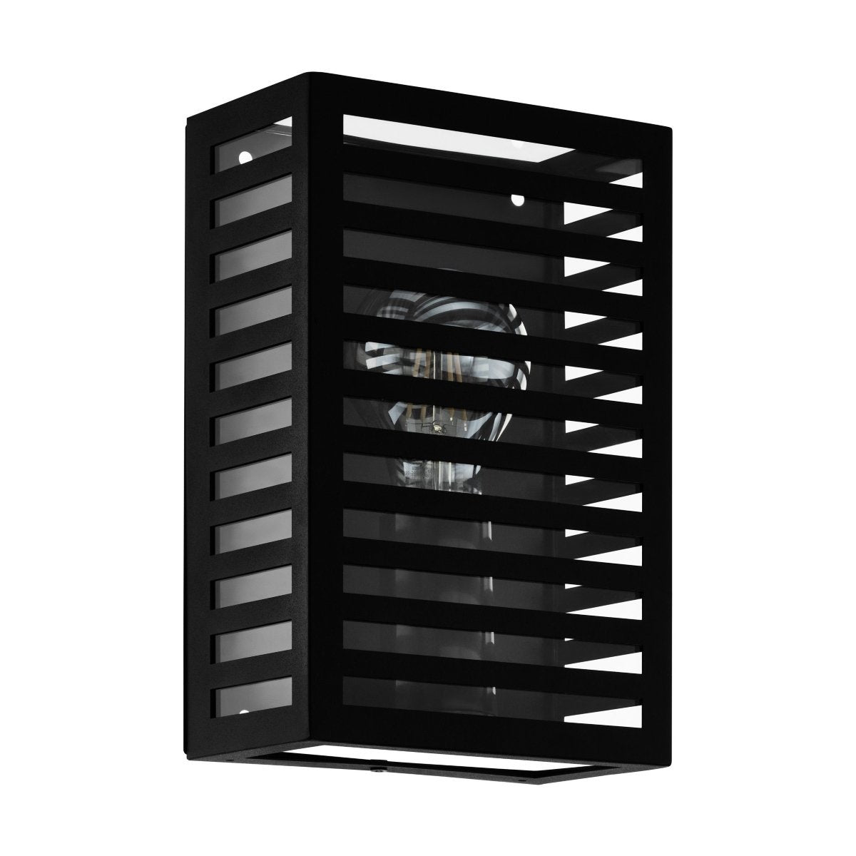 Alamonte 3 - IP44 E27 Black Exterior Wall Light