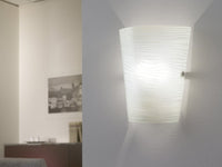 Thumbnail for Caprice Square Satin Ripple Glass Wall Light