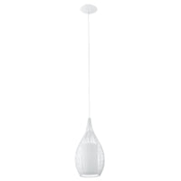 Thumbnail for Razoni 1 Light Pendant Light in White with Satin Glass