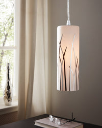 Thumbnail for Rivato 1 Light Opal Glass with Chrome Design Pendant Light