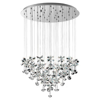 Thumbnail for Pianopoli 107.5W Warm White LED Chrome & Crystal Chandelier Pendant Light