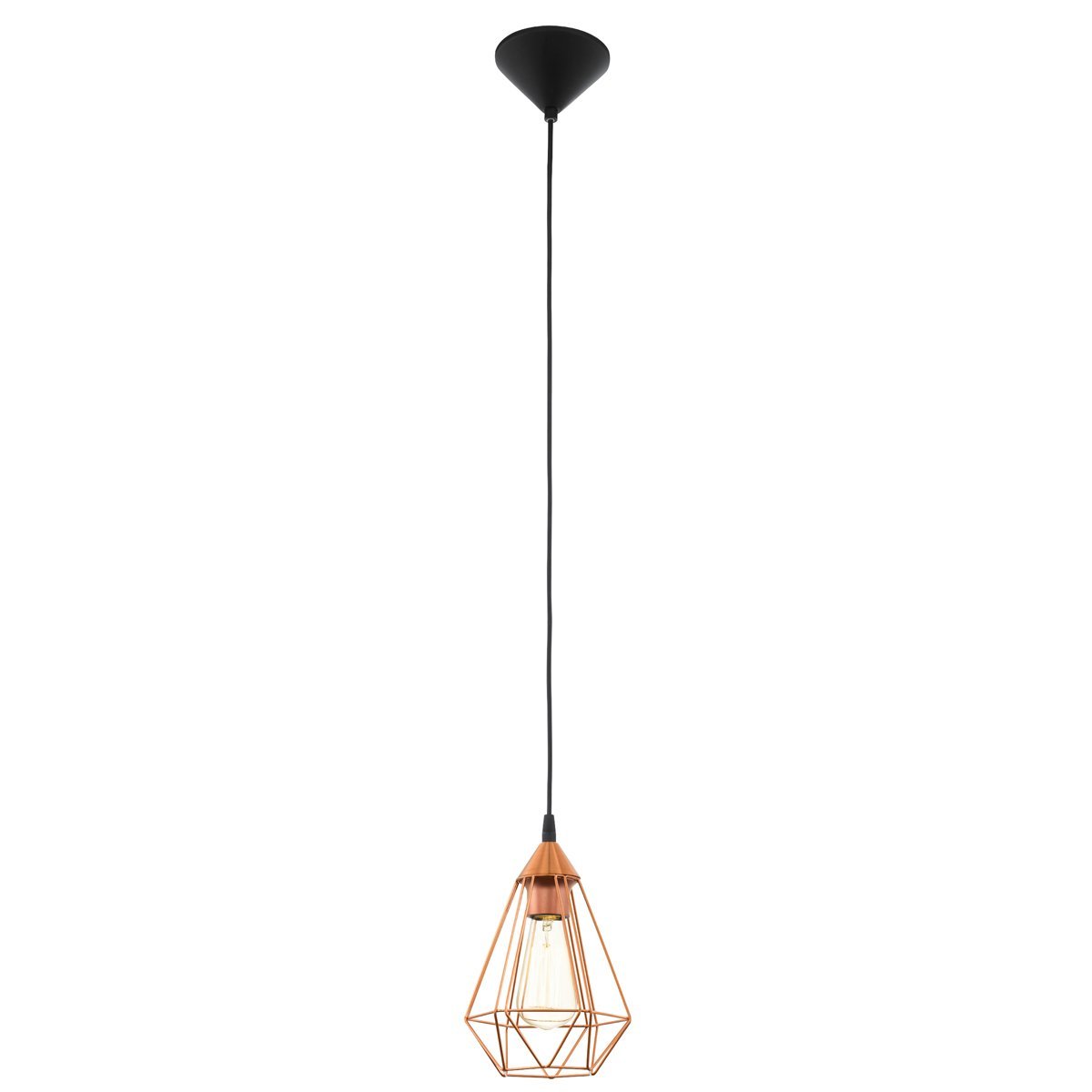 Tarbes 1 Light Small Cage Pendant Light in Copper