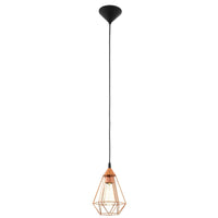 Thumbnail for Tarbes 1 Light Small Cage Pendant Light in Copper