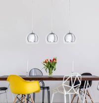 Thumbnail for Rocamar 3 Light Dome Chrome Pendant Light
