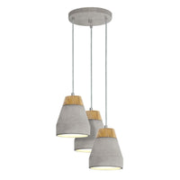 Thumbnail for Tarega 3 Light Cluster Concrete Grey Pendant Light