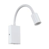 Thumbnail for Tazzoli 3.5W Warm White LED Flexible Reading Wall Light with USB in White