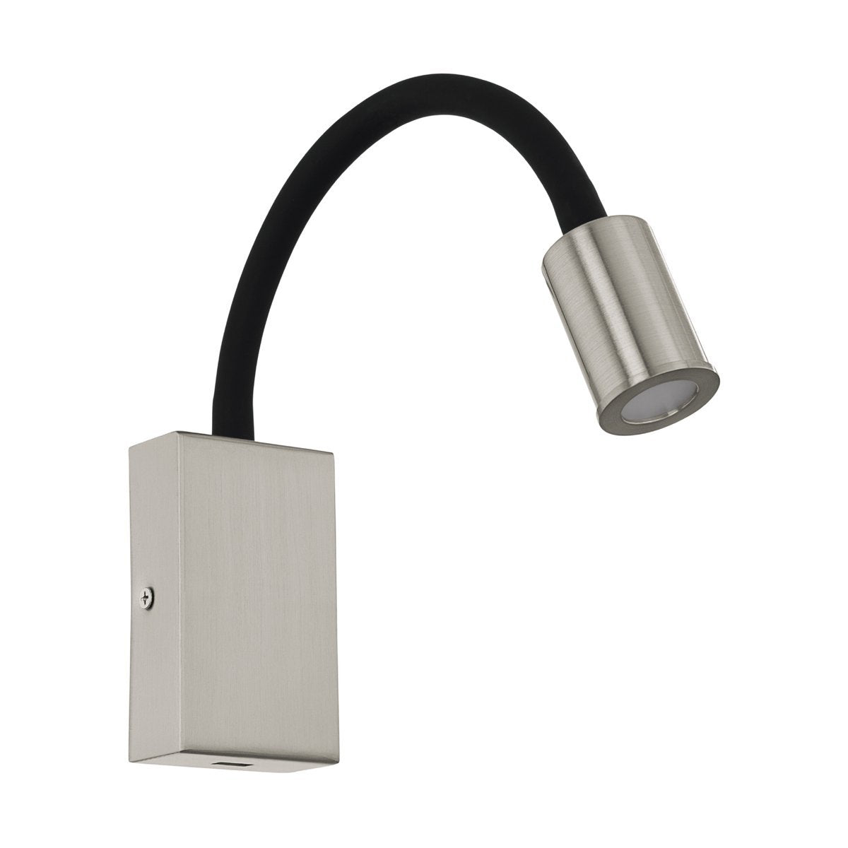 Tazzoli 3.5W Warm White LED Flexible Reading Wall Light with USB in Satin Nickel