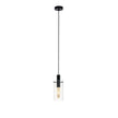 Montefino 1 Light Black with Glass Pendant Light