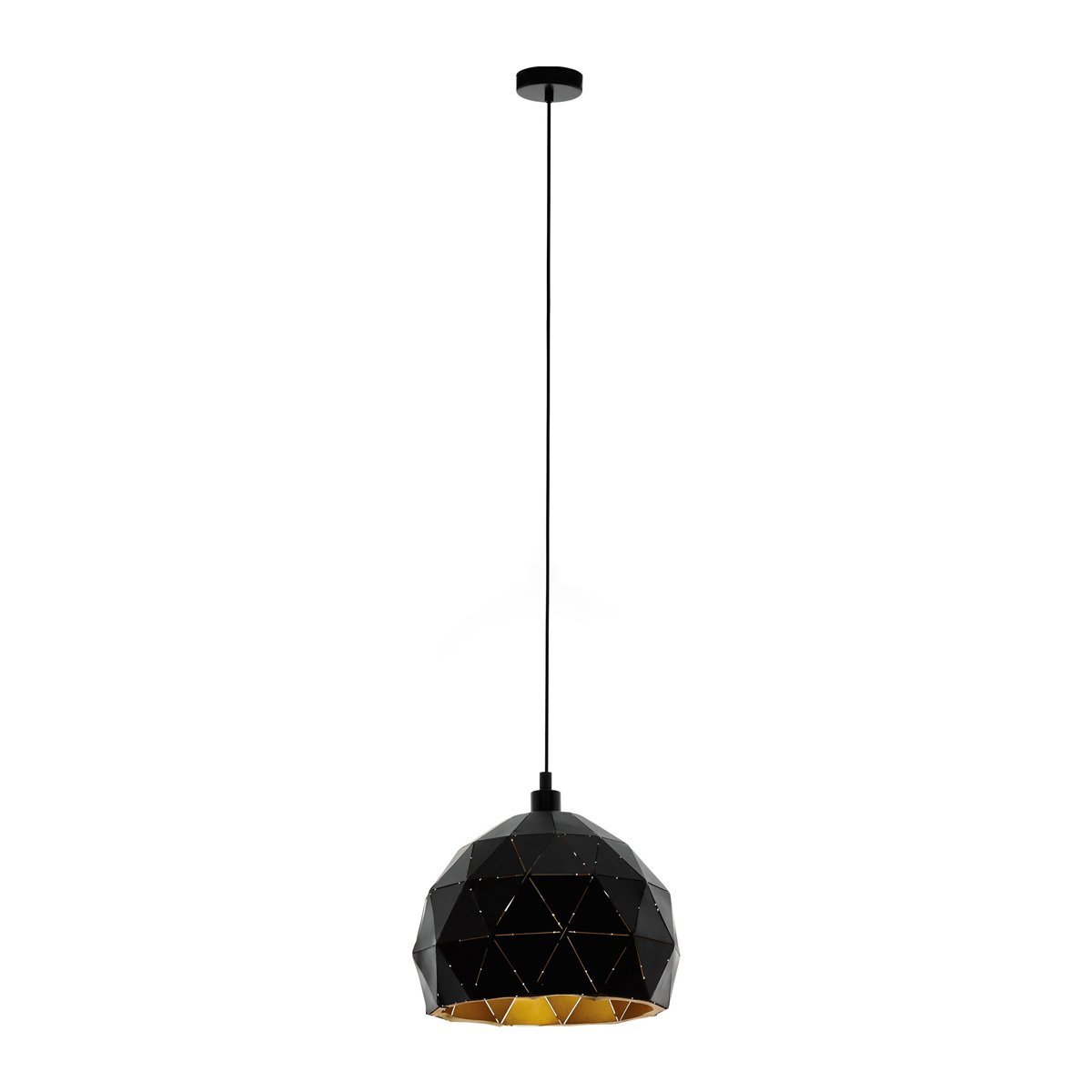 Roccaforte 300mm 1 Light Black & Gold Pendant Light