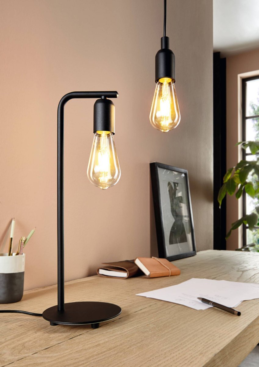 Adri 1 Light Black Table Lamp