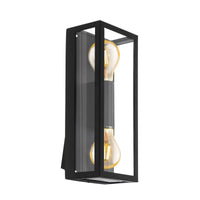 Thumbnail for Alamonte IP44 E27 2 Light Black Exterior Wall Light