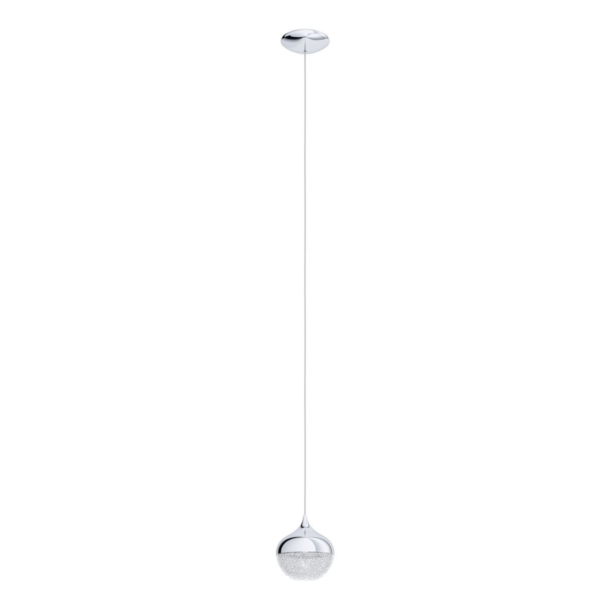 Mioglia 1 Light Chrome and Clear Pendant Light