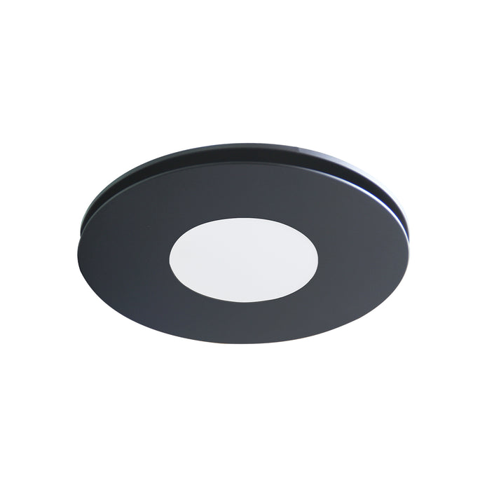 Low Sheen High Flow Black Round Fascia with 10w Tri Colour LED & Premium Quality AIRBUS 200 AC Side Ducted Exhaust Fan